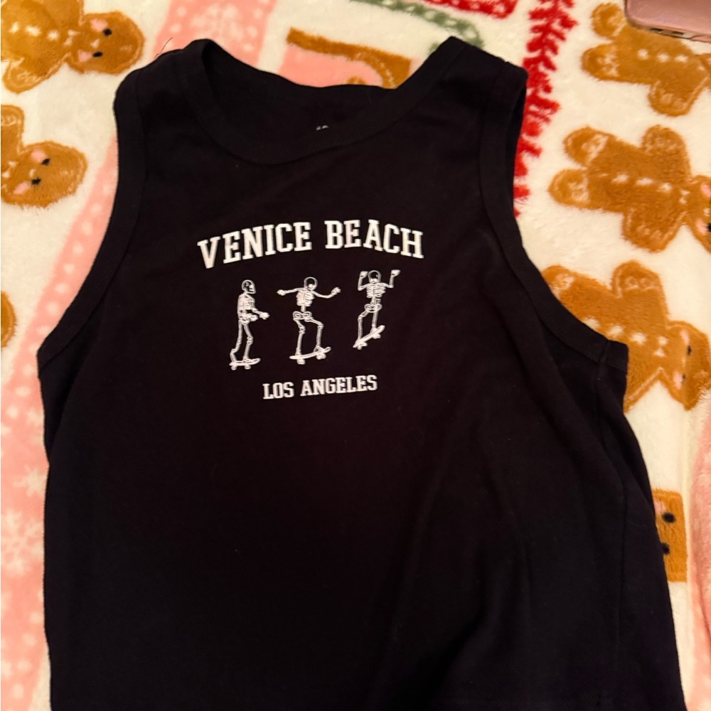 Venice Beach Black Tank Top